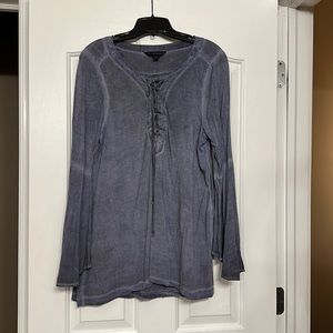 Rock & Republic extra-large light blue lace up front shirt. Wore one time.